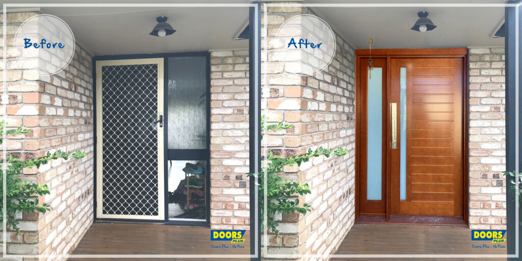 Doors Plus - Front Door Transformation - Door with Sidelite